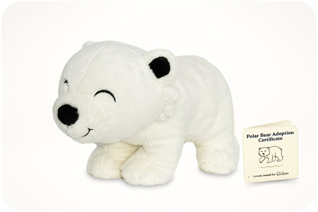 Peluche ours polaire à adopter