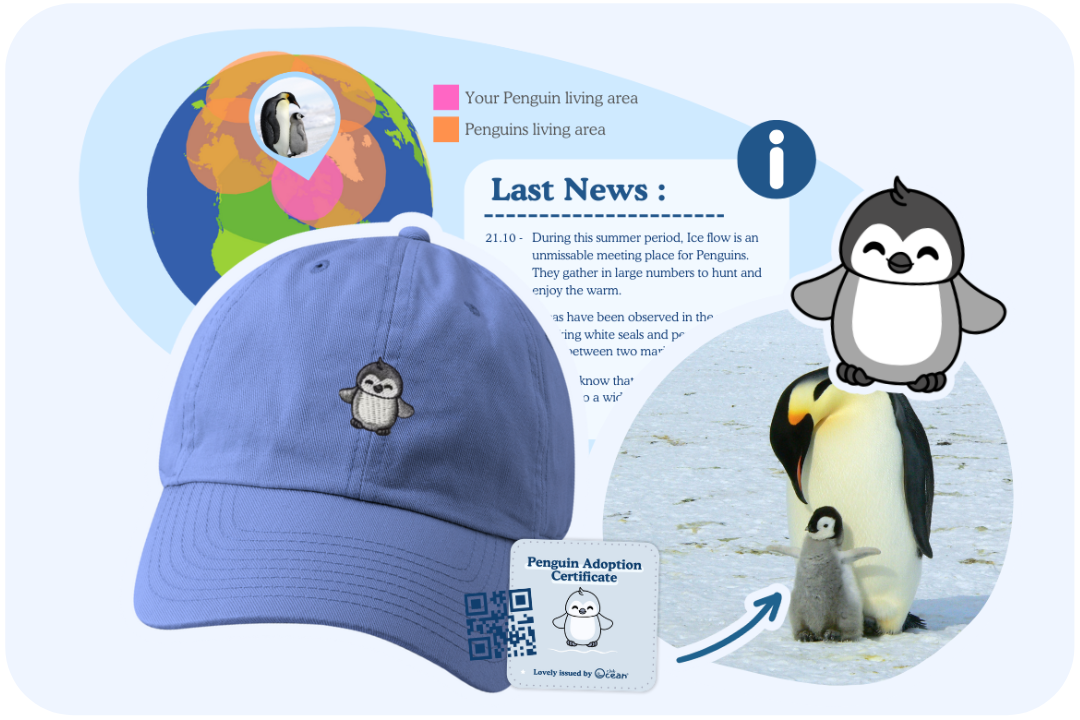 Casquette adoption Pingouin